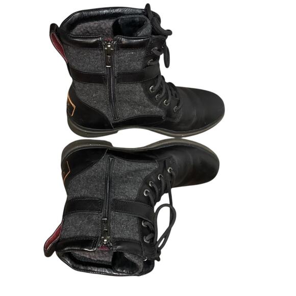 UGG Kesey Waterproof Leather & Textile Wool Lined Winter Boots SZ 7 - Picture 4 of 9